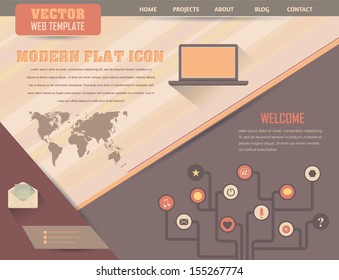 Website Design Vector Flat Elements