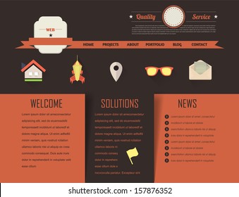 Website Design Vector Flat Elements