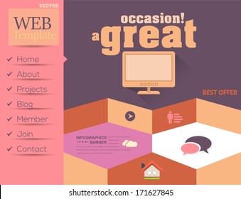 Website Design Vector Flat Elements