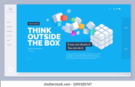 Website design. Vector illustration template for website and mobile website design and development. Creative concept, easy to edit and customize.