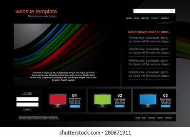 Website design vector template