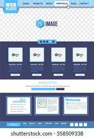 Website Design, Vector Template