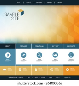 Website Design for Your Business with Abstract Pattern Background