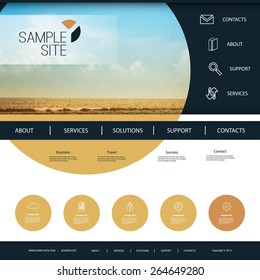 Website Design for Your Business with Beach Image Background