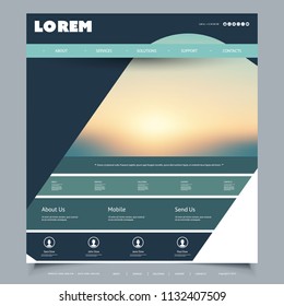Website Design for Your Business with Blurred Sunset Image Background