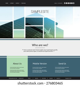 Website Design for Your Business with Green and Blue Header Design