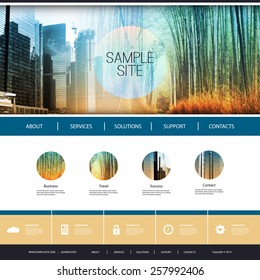 Website Design for Your Business with Photomontage Background