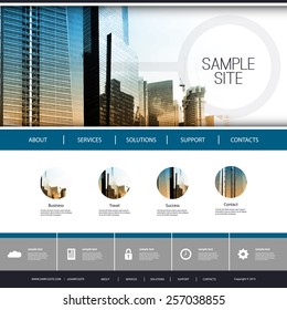 Website Design for Your Business with Skyscraper Background 