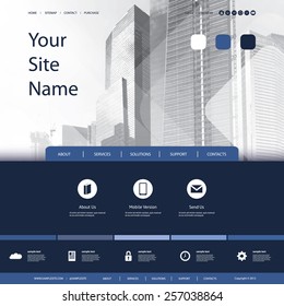 Website Design for Your Business with Skyscraper Background 