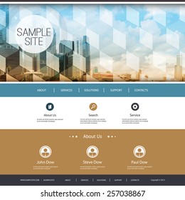 Website-Design für Ihr Unternehmen mit Wolkenkratzer-Hintergrund