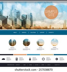 Website Design for Your Business with Skyscraper Background 