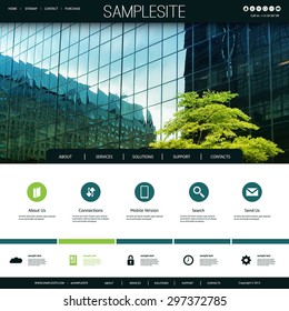 Website Design for Your Business with Skyscraper Windows and a Tree Image Background