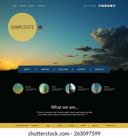 Website Design for Your Business with Sunset Photo Background