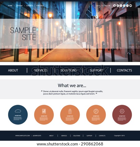 Website Design for Your Business with Unique Header Background