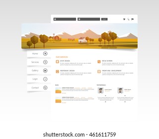 Website Design for Your Business, Vector Illustration Eps 10