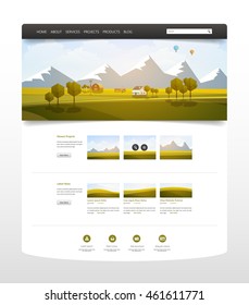 Website Design for Your Business, Vector Illustration Eps 10