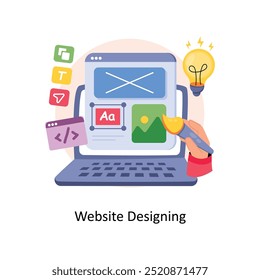 Website Designing  concepts style illustration. EPS 10 File