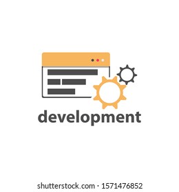 Website developer web element vector design image. Flat design vector Website developer page icon element