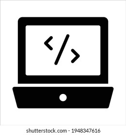 website development glyph icon modern illustration