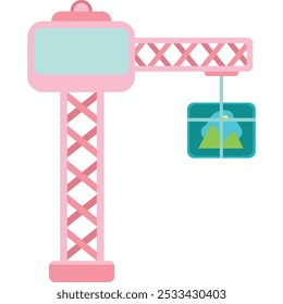 Imagem de elevador de guindaste de vetor de ícone de desenvolvimento de site