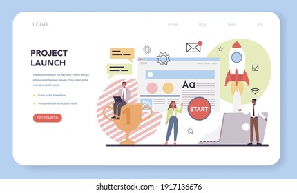 Website development web banner or landing page. Support and development service. Web page programming and making responsive interface. Isolated flat illustration