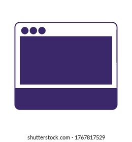 icono digital aislado de sitio web sobre ilustración de vector de fondo blanco