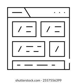 website with discounts line icon vector. website with discounts sign. isolated contour symbol black illustration