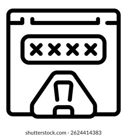 Website mit einem Passwortfeld mit versteckten Zeichen und einer Sicherheitswarnung, die die Bedeutung der Online-Sicherheit hervorhebt