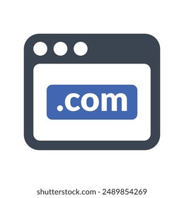 Website Domain Icon, Vector Graphics