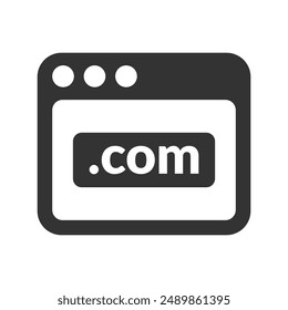 Website Domain Icon, Vector Graphics