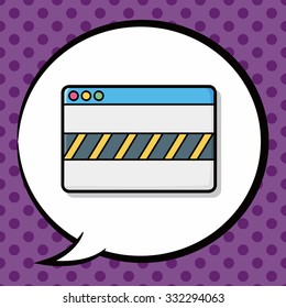 website doodle, speech bubble