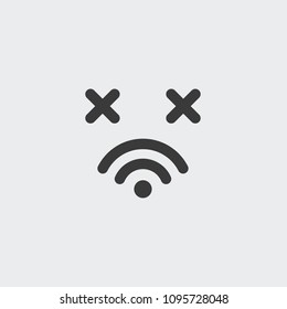 Website down Concept. Web Page not loading. sign of a wi-fi or telephone connection that shows no signal. Vector illustration, icon for design