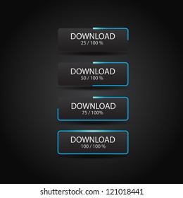 Botones de descarga del sitio web