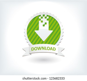 Website download icon and button