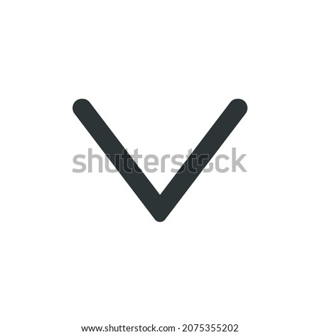 
website dropdown arrow icon on white background