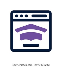website dual tone icon. Sleek and modern vector icon for websites, mobile apps, marketing materials, and corporate design. Fully scalable and ready to use.