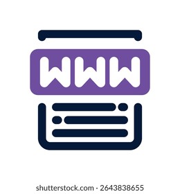 website duotone icon. Sleek and modern vector icon for websites, mobile apps, marketing materials, and corporate design. Fully scalable and ready to use.