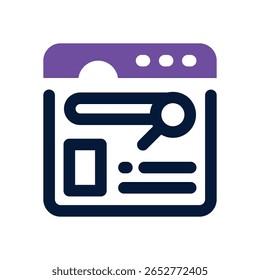 ícone duotônico do site. Ícone vetorial moderno e elegante para sites, aplicativos móveis, materiais de marketing e design corporativo. Totalmente dimensionável e pronto para uso.