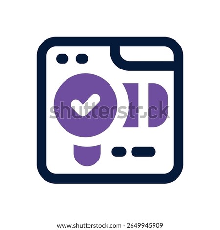 website duotone icon. Sleek and modern vector icon for websites, mobile apps, marketing materials, and corporate design. Fully scalable and ready to use.