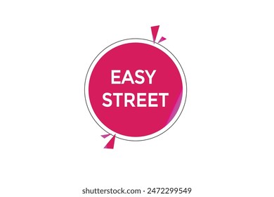 website, easy street, offer, button, learn stay, tuned, level, sign, speech, bubble  banner, modern, symbol, click. 