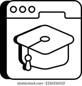 Website Education line icon design