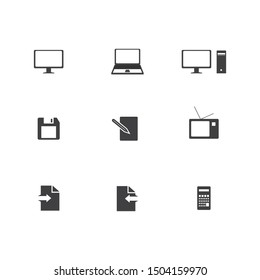website element icons for web design. Modern website elements icon set. Vector file in layers for easy editing