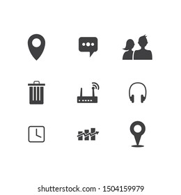 website element icons for web design. Modern website elements icon set. Vector file in layers for easy editing