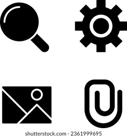 Website elements black glyph icons set on white space. Digital technology. Business development. E commerce providing. Silhouette symbols. Solid pictogram pack. Vector isolated illustration