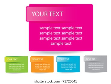 website elements design elements label set. Vector tags.