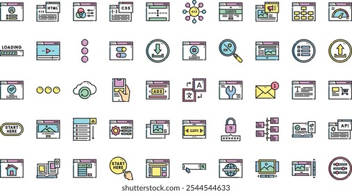 Website elements icons High-Quality Vector Icons Collection with Editable Stroke. Ideal for Professional and Creative Projects.