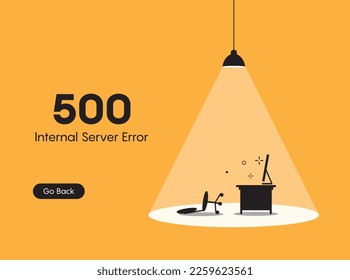 Website Error 500. Internal Server Error. Vector illustration.