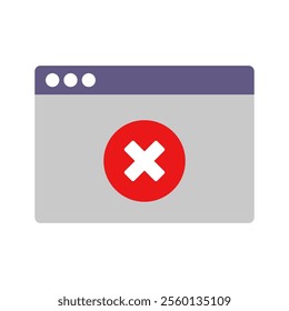 Website error illustrated on white background