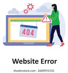 Website error Vector Illustration Which can easily modify or edit


