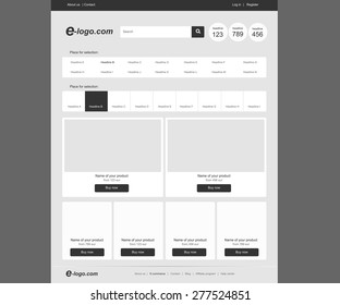 website fashion grey color template